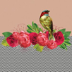 BIRD AND FLOWERS