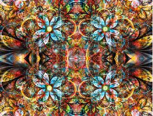 COLORS ABSTRACT FLOWERS