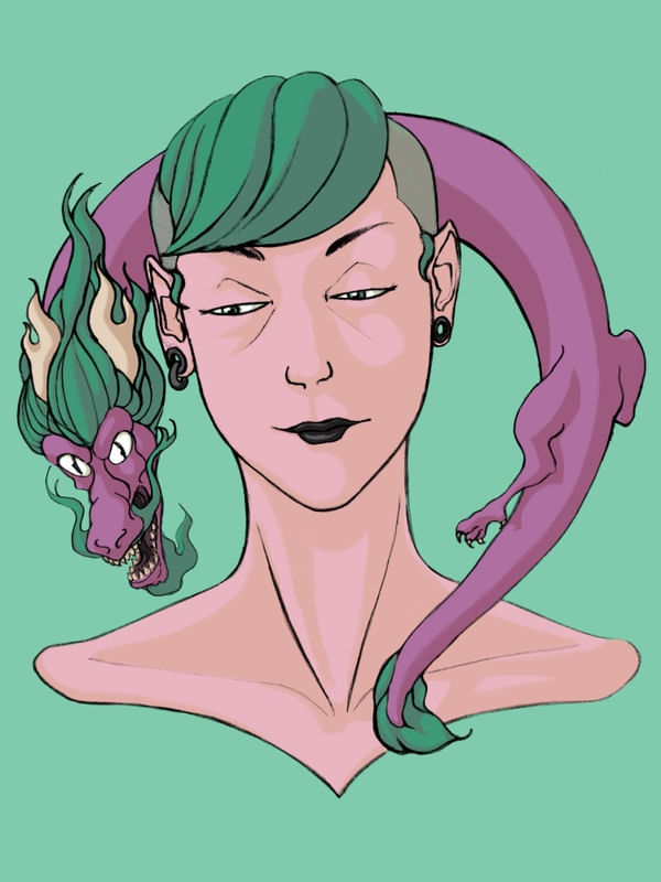 GIRL AND HER DRAGON