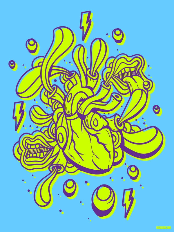 DOODLE SURREAL HEART