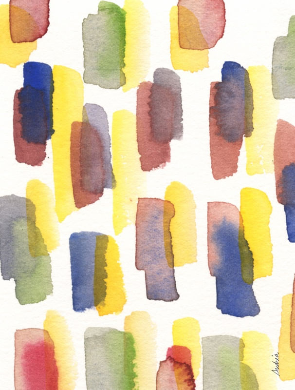 ABSTRATO EM AQUARELA