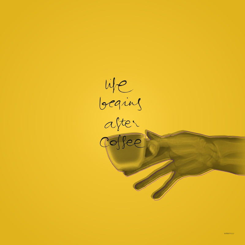 FIRST COFFEE YELLOW
