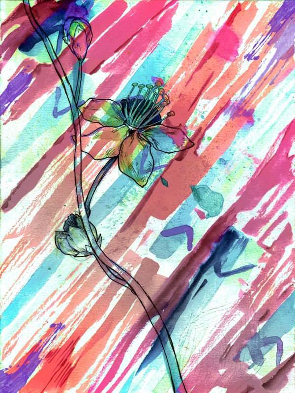 FLOR NO ABSTRATO