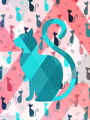 GATA GRAFISMOS ROSA