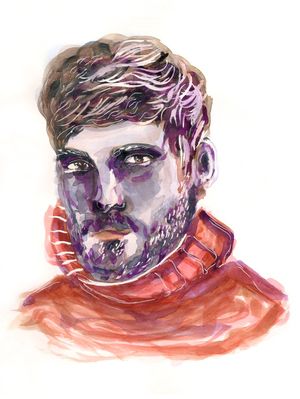 WATERCOLOR MALE MODEL / HOMEM AQUARELA