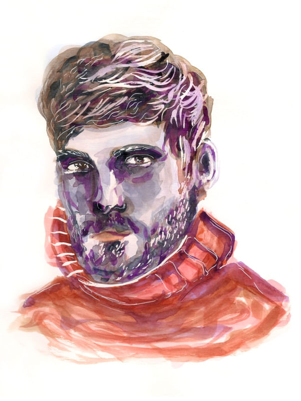WATERCOLOR MALE MODEL / HOMEM AQUARELA