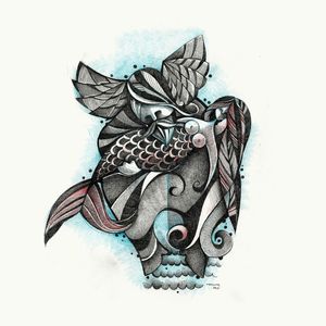 DEAD FISHER AND MERMAID