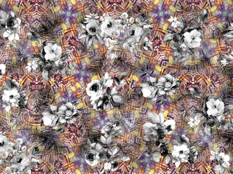 WHITE BLACK FLOWERS