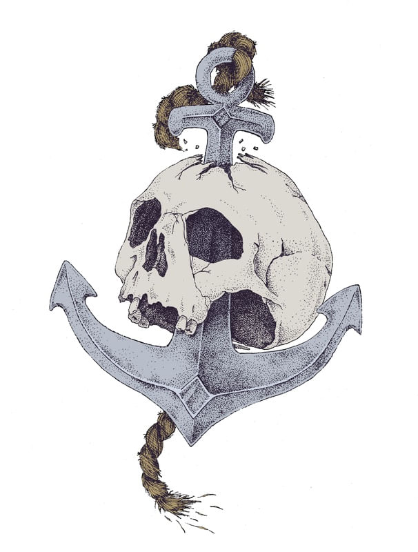 SKULL IN ARCHOR