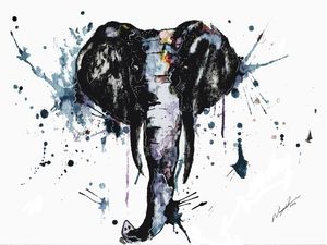 ELEFANTE EM AQUARELA