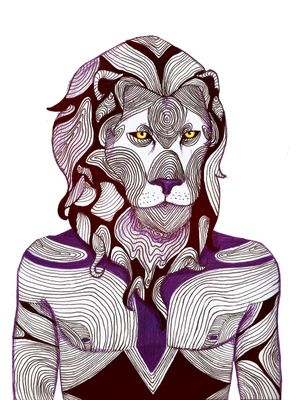 LION MAN IN RIPPLES