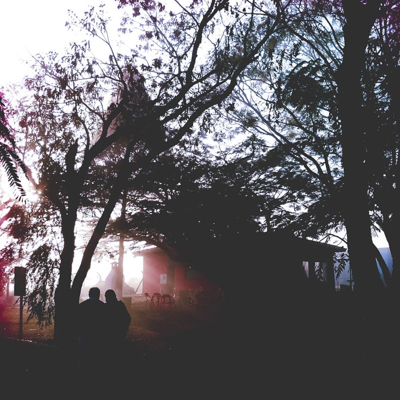 CASAL AMANHECER NEBLINA