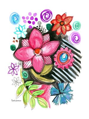 AQUARELA EM FLOR