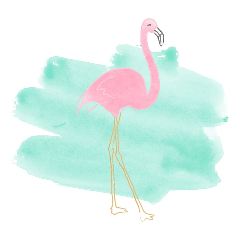 WATERCOLOR FLAMINGO