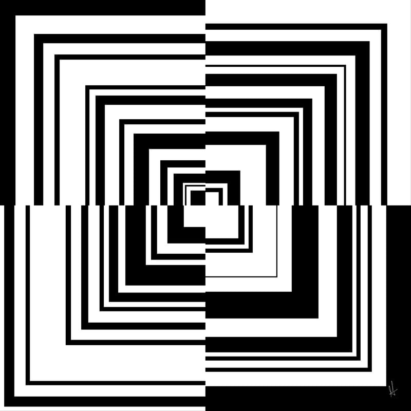 SÉRIE ABSTRATOS-LINHAS QUADRADAS (PRETO)