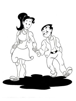 CASAL PRETO E BRANCO