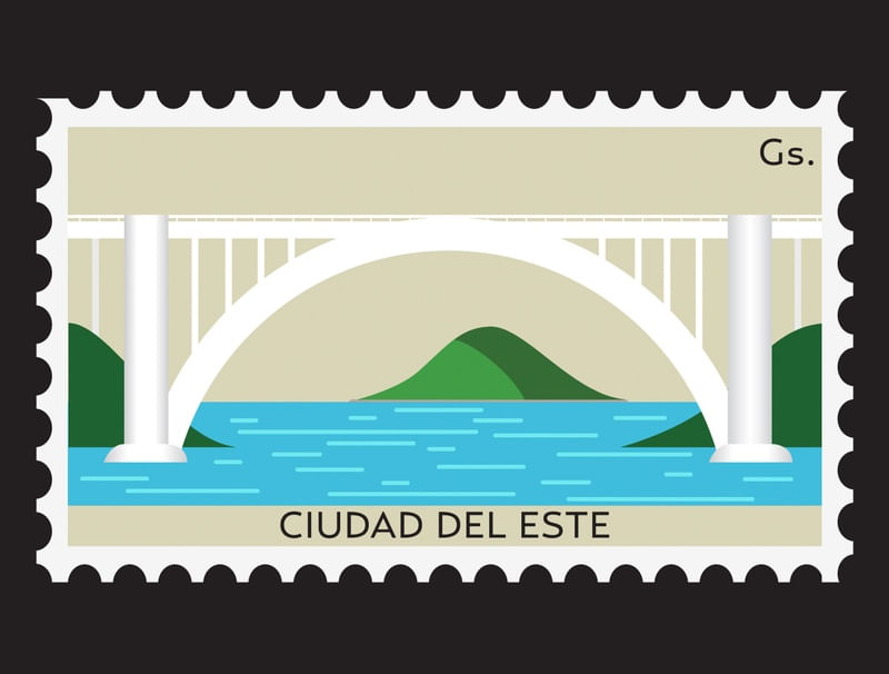 ESTAMPILLA DE CIUDAD DEL ESTE
