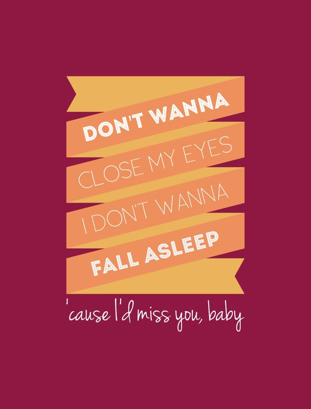 I DONT WANNA MISS A THING