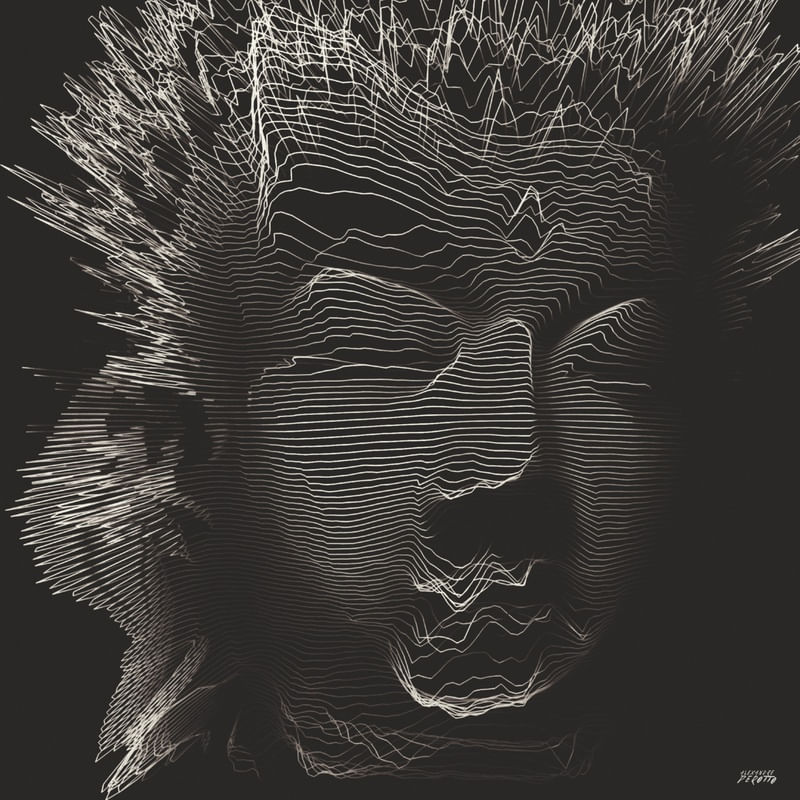 BUDDHA BLACK AND LINES