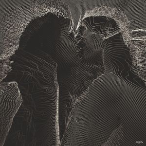 THE KISS BLACK AND LINES