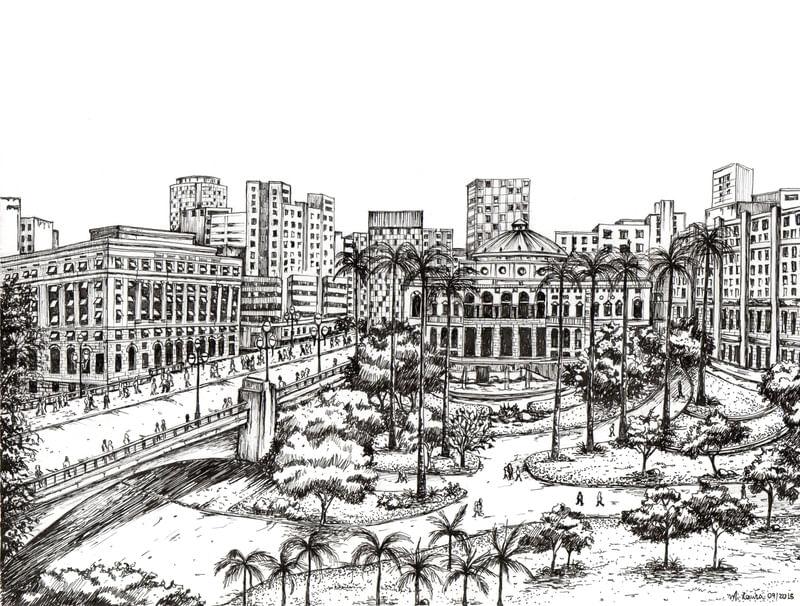 VIADUTO DO CHÁ E TEATRO MUNICIPAL DE SP