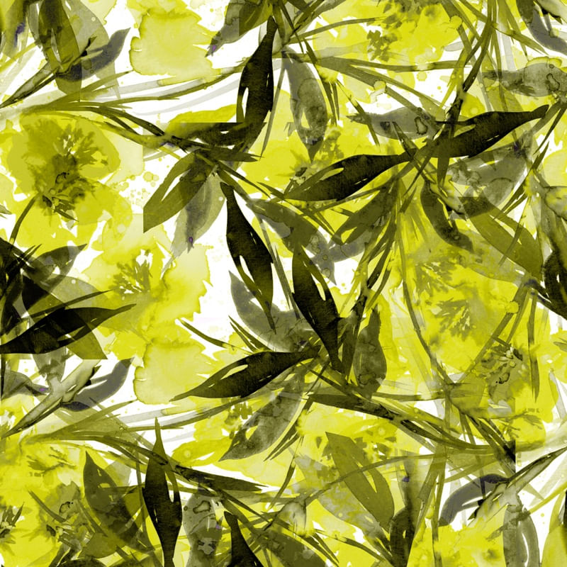 FLORAL FIESTA - YELLOW GRAY