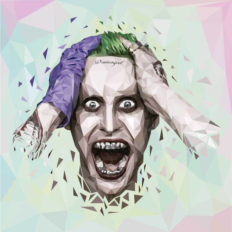 JOKER JARED LETO POLYGON ART