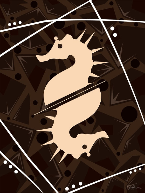 SEAHORSE IN THORNS