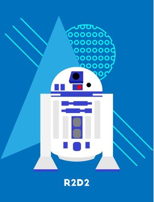 STAR WARS R2D2 MINIMALISTA
