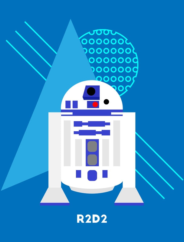 STAR WARS R2D2 MINIMALISTA