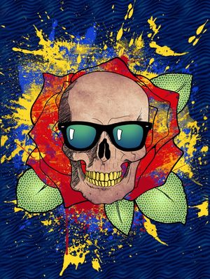 SKULL IN ROSE