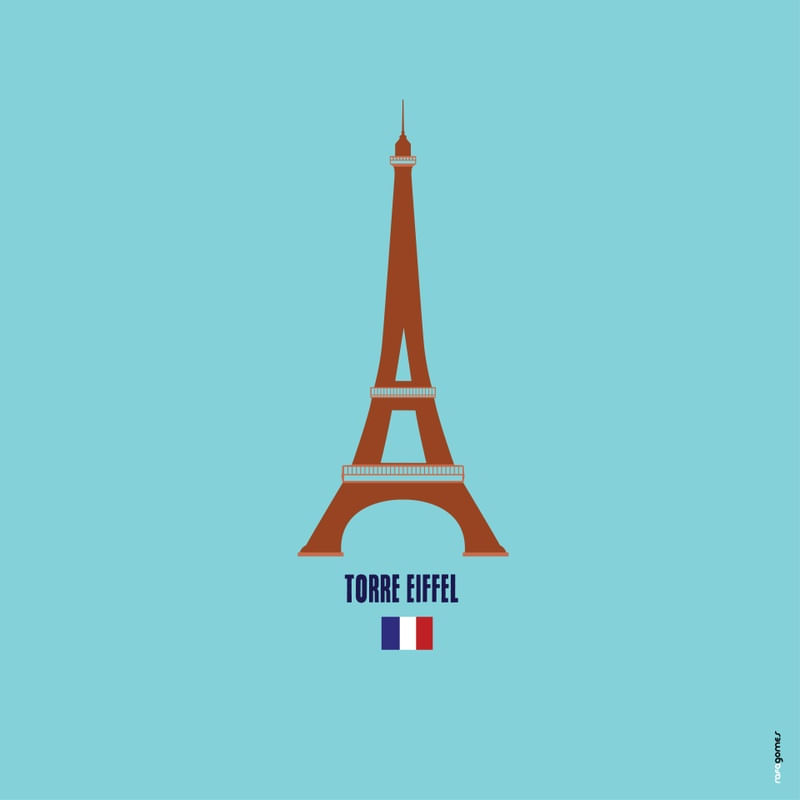 TORRE EIFFEL PARIS FRANÇA MINIMALISTA