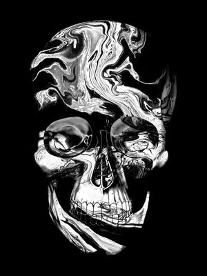 SKULL WATERCOLOUR PB
