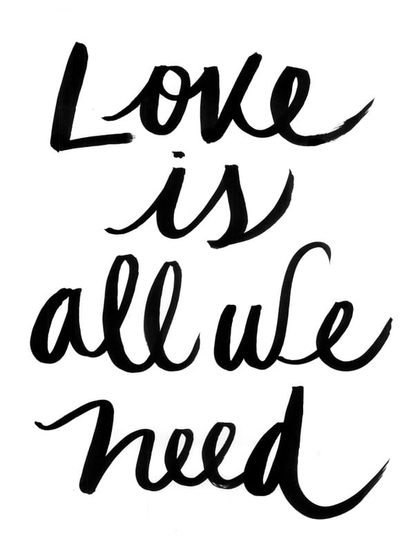 LOVE ALL WE NEED
