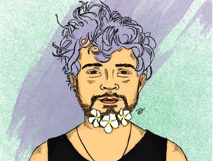 MAN IN FLOWERS