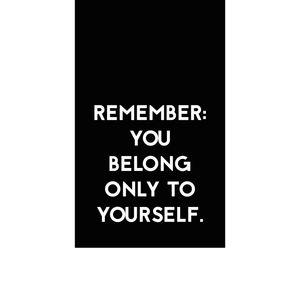 TO YOURSELF