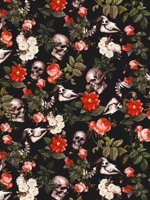 FLORAL AND SKULL PATTERN