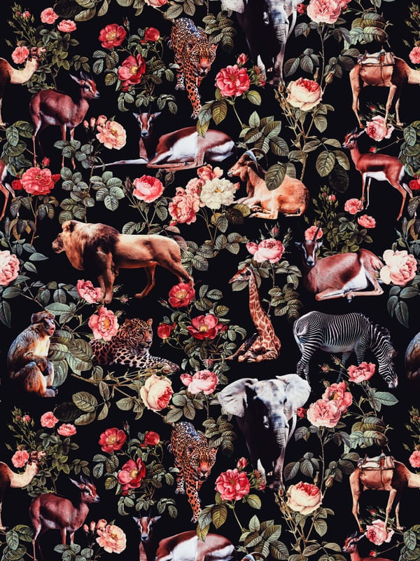 FLORAL AND ANIMALS PATTERN