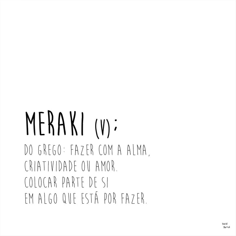 MERAKI - PALAVRA POESIA