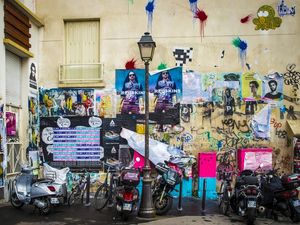 WALL AND MOTORCYCLES