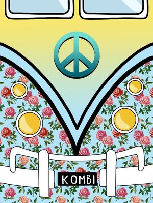 KOMBI FLORAL AZUL