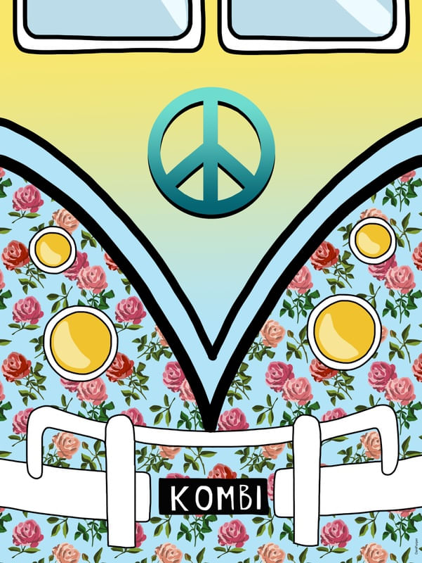 KOMBI FLORAL AZUL