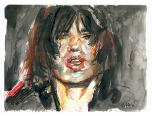 MICK JAGGER AQUARELA