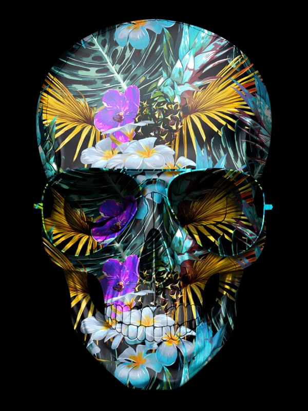 SKULL COLOR FLOWER