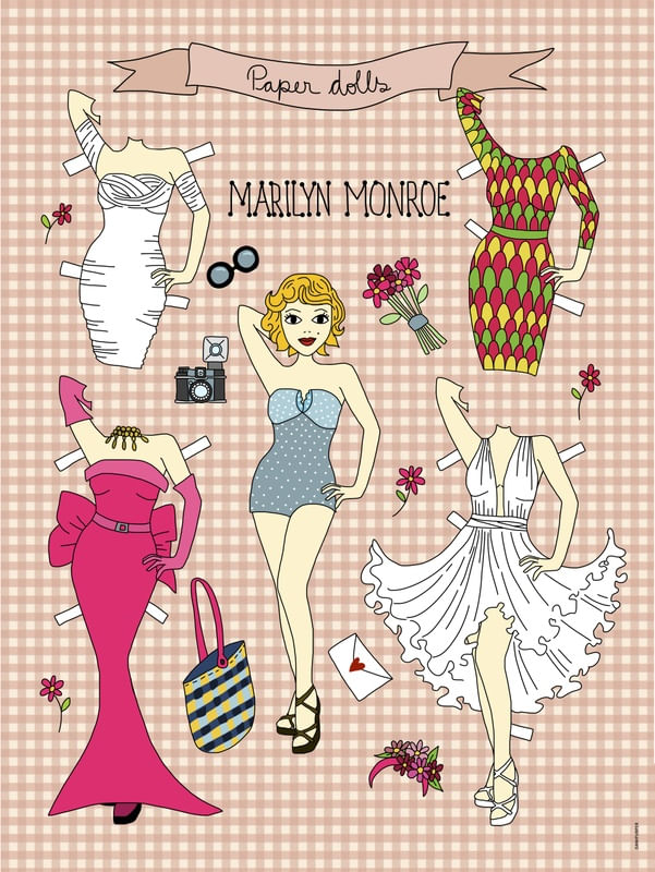 PAPER DOLLS - MARILYN MONROE