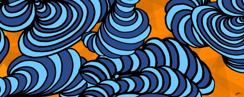 ORANGE DEEP BLUE