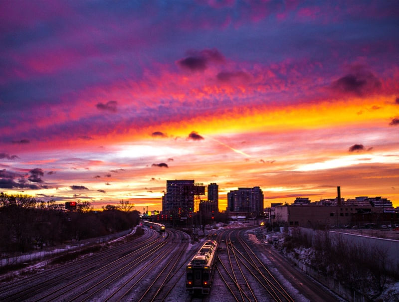 TRAIN SUNSET
