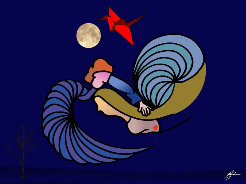 LOVERS IN BLUE SKY
