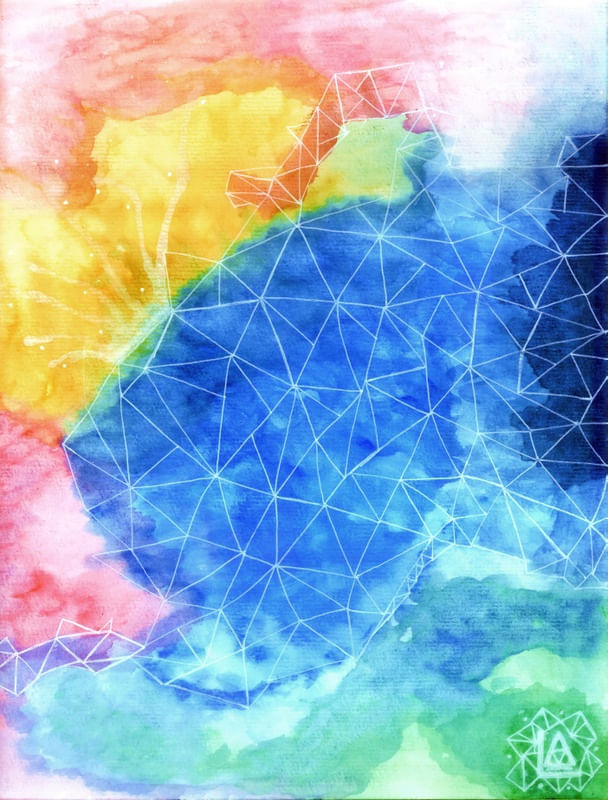 LISERGIA GEOMETRIC WATERCOLOR GLACIERS 4