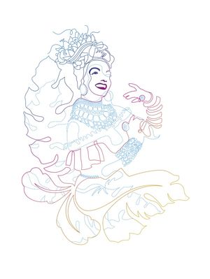 CARMEN MIRANDA TRAÇOS (BRANCO)